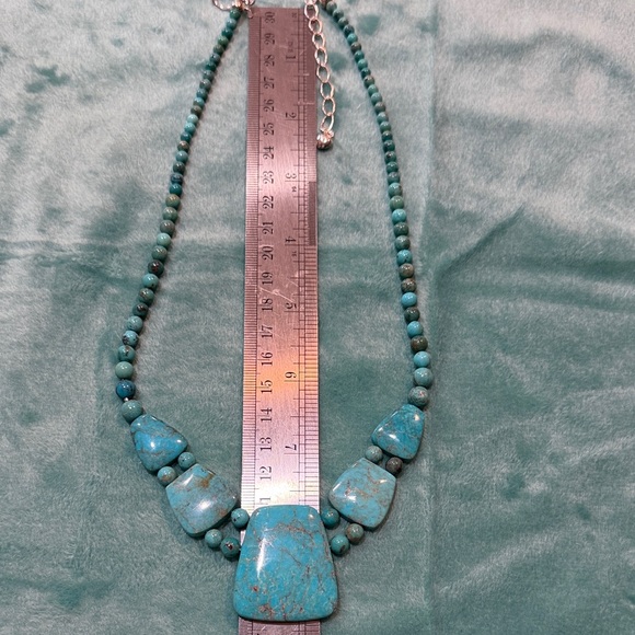 Jay King Spiderweb Turquoise Statement Necklace – Sterling Silver – NEW ✨ - Picture 4 of 6